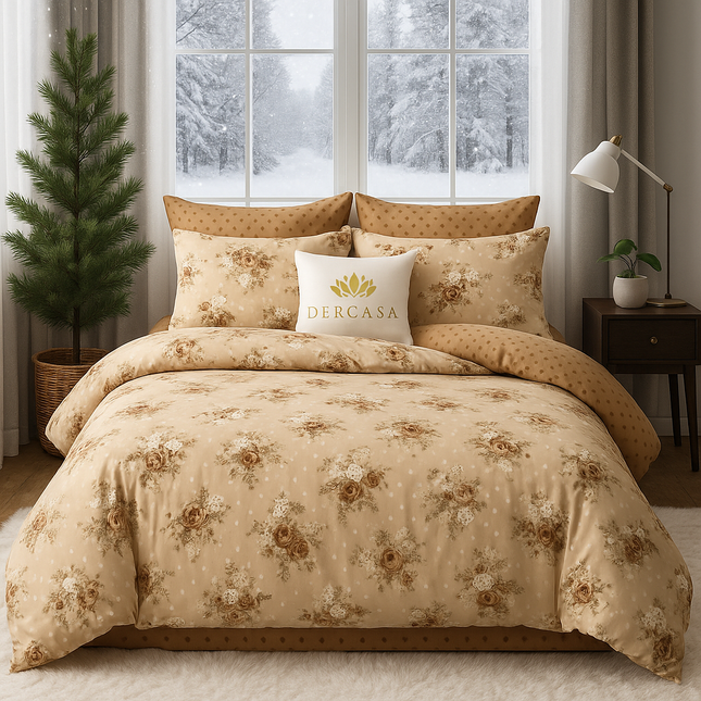 Lenjerie de Pat 6 Piese din Finet Moale cu Elastic, Cod: LNA68