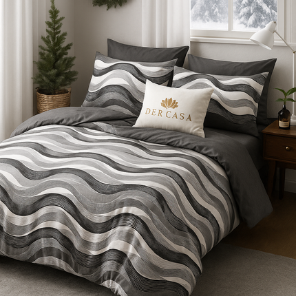 Lenjerie de Pat 6 Piese din Finet Moale cu Elastic, Cod: LNA71