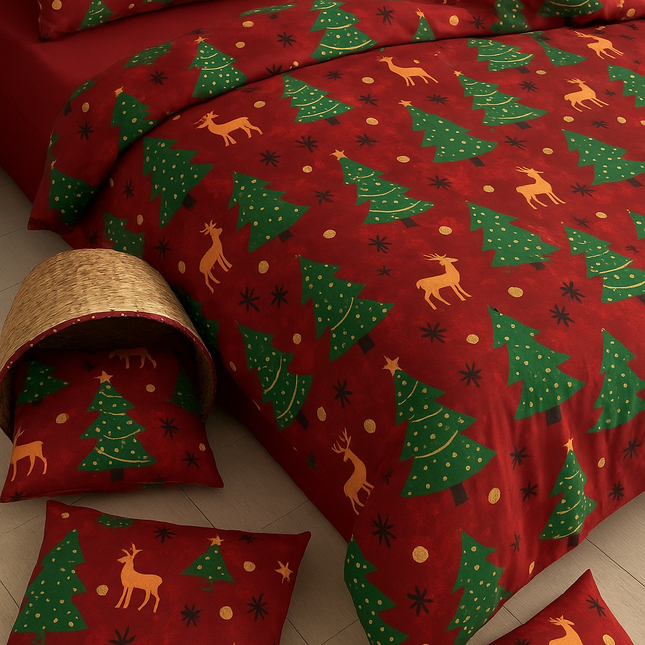 Lenjerie de Pat 6 Piese din Finet Moale cu Elastic, Cod: LNA77