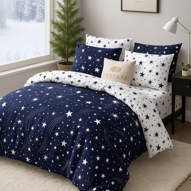 Lenjerie de Pat 6 Piese din Finet Moale cu Elastic, Cod: LNA81