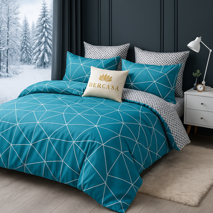 Lenjerie de Pat 6 Piese din Finet Moale cu Elastic, Cod: LNA86