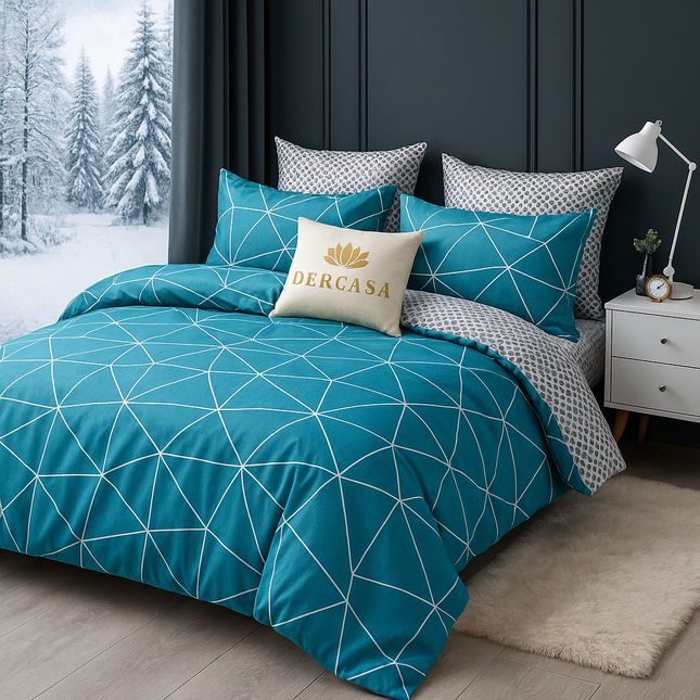 Lenjerie de Pat 6 Piese din Finet Moale cu Elastic, Cod: LNA86