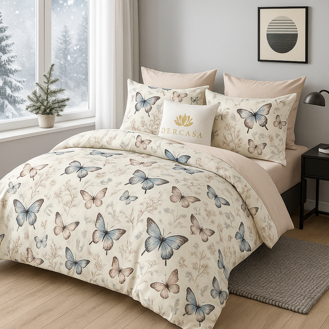 Lenjerie de Pat 6 Piese din Finet Moale cu Elastic, Cod: LNA87