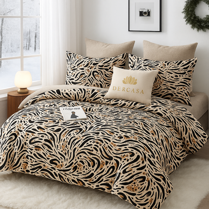 Lenjerie de Pat 6 Piese din Finet Moale cu Elastic, Cod: LNA92