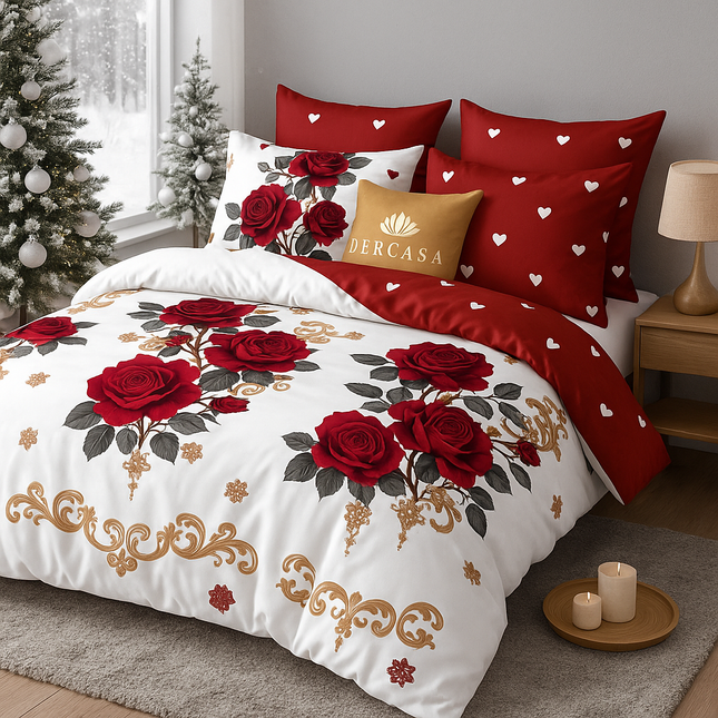 Lenjerie de Pat 6 Piese din Finet Moale cu Elastic, Cod: LNA93