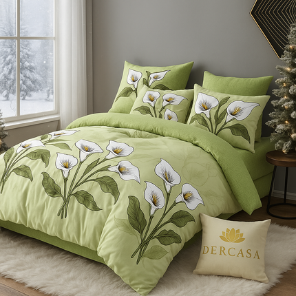 Lenjerie de Pat 6 Piese din Finet Moale cu Elastic, Cod: LNA94