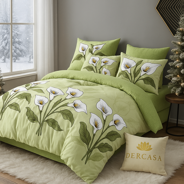 Lenjerie de Pat 6 Piese din Finet Moale cu Elastic, Cod: LNA94