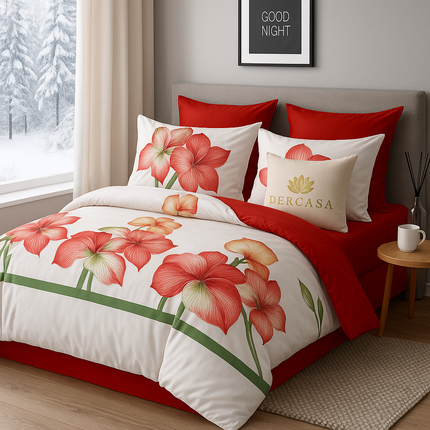 Lenjerie de Pat 6 Piese din Finet Moale cu Elastic, Cod: LNA91
