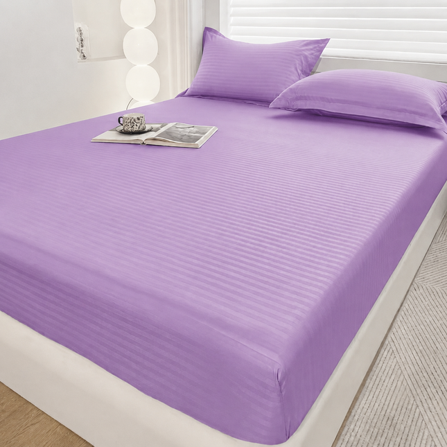 Husă de pat cu elastic tip Damasc + 2 Fețe de Pernă, 180x200, Cod: DRM191