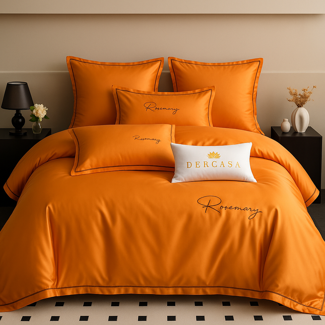 Lenjerie Luxury din Satin, 6 piese, cearșaf cu elastic, Cod: SLS1