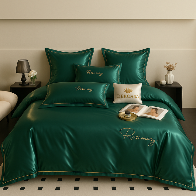Lenjerie Luxury din Satin, 6 piese, cearșaf cu elastic, Cod: SLS3