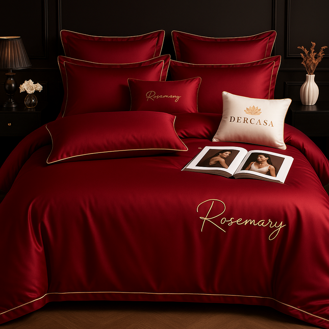 Lenjerie Luxury din Satin, 6 piese, cearșaf cu elastic, Cod: SLS4