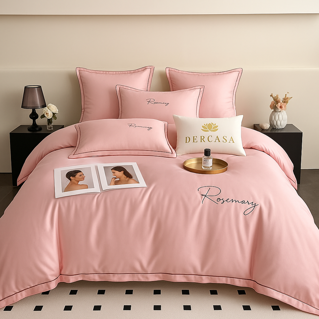 Lenjerie Luxury din Satin, 6 piese, cearșaf cu elastic, Cod: SLS8