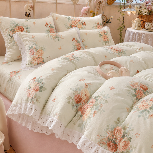 Lenjerie deluxe 6 piese cu elastic și volănașe – Bumbac Fin Soft Touch
Cod: FBS2