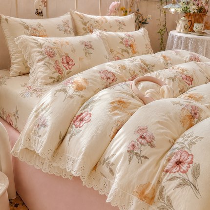 Lenjerie deluxe 6 piese cu elastic și volănașe – Bumbac Fin Soft Touch
Cod: FBS5