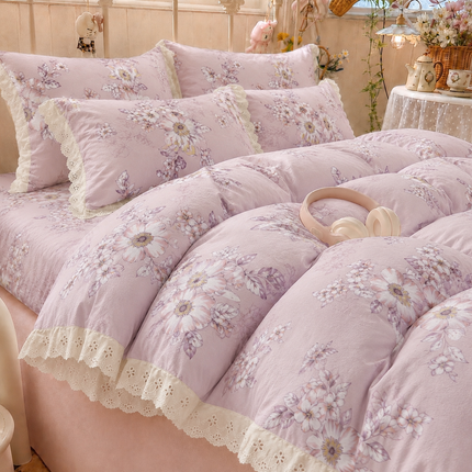 Lenjerie deluxe 6 piese cu elastic și volănașe – Bumbac Fin Soft Touch
Cod: FBS8