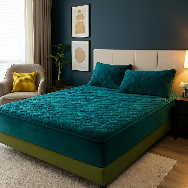 Set de pat Husă / Topper saltea cu elastic 140x200 cm Cod: TPP706