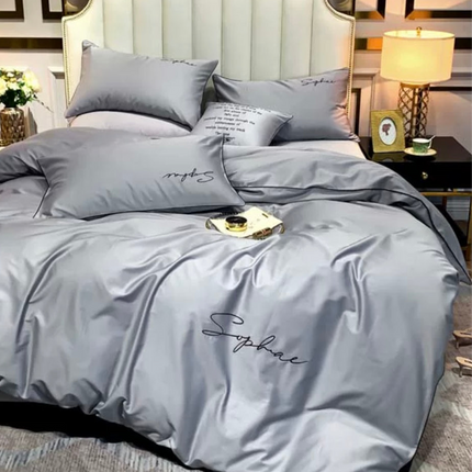 Lenjerie de Lux Bumbac Fin cu broderie 6 piese Cod: JB9