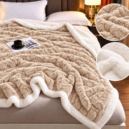 Pătură Pufoasă Premium 200x230 cm – Blăniță Artificială de Iepure, cod: EXP31