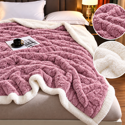 Pătură Pufoasă Premium 200x230 cm – Blăniță Artificială de Iepure, cod: EXP34