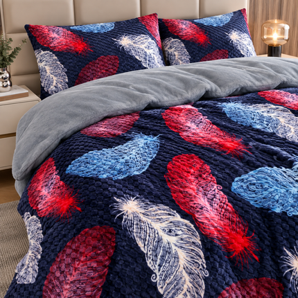 Lenjerie Cocolino Premium cu Textură Reliefată – 4 Piese, Cod: CO-RF4