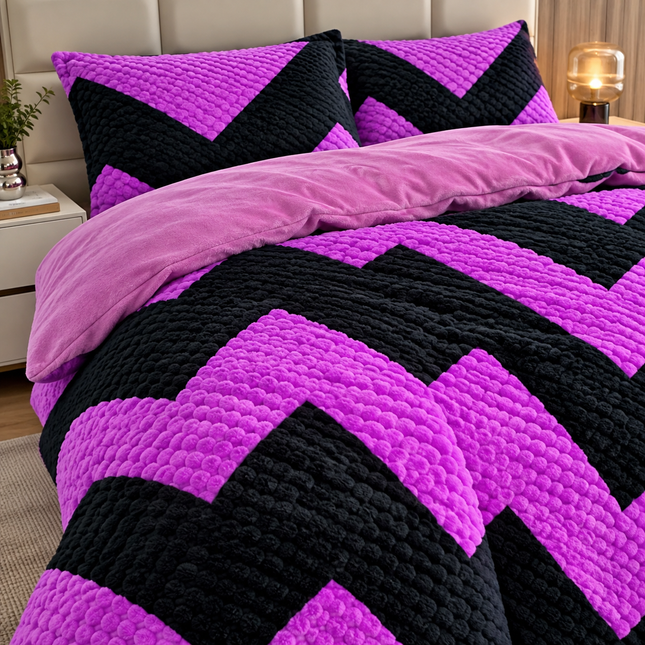 Lenjerie Cocolino Premium cu Textură Reliefată – 4 Piese, Cod: CO-RF11