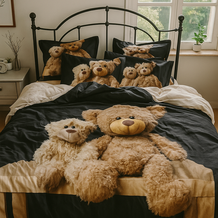 Lenjerie de pat din Bumbac finet 6 PIESE(IMPRIMEU EXACT CA ÎN POZĂ) COD: FY509