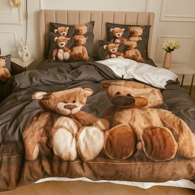 Lenjerie de pat din Bumbac finet 6 PIESE(IMPRIMEU EXACT CA ÎN POZĂ) COD: FY510