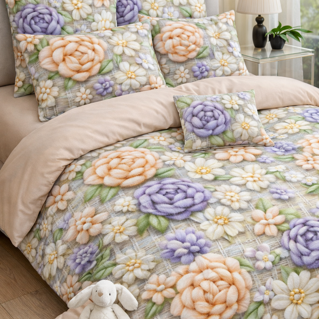 Lenjerie Premium cu efect panoramic 5D, 6 piese, Cod: CDY-6