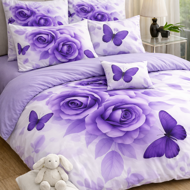 Lenjerie Premium cu efect panoramic 5D, 6 piese, Cod: CDY-12