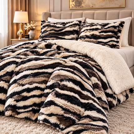 Pilotă premium din blăniță tip iepure, 200 × 230 cm + 2 fețe de pernă, Cod: BPR3