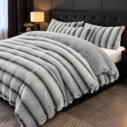 Pilotă premium din blăniță tip iepure, 200 × 230 cm + 2 fețe de pernă, Cod: BPR7