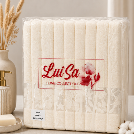 Set Prosoape Premium – 12 bucăți | 50x90 cm, Cod: PPGB22