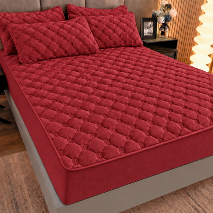 Husă / Topper saltea cu elastic, crem deschis, 160x200 cm Cod: TPW12
