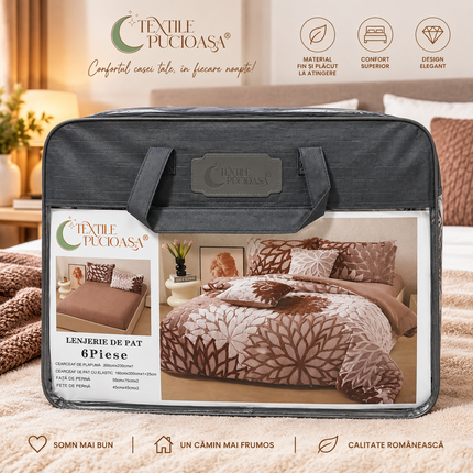 Lenjerie de pat Premium Cocolino & Catifea – Set 6 piese, Cod: PTY2