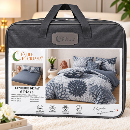 Lenjerie de pat Premium Cocolino & Catifea – Set 6 piese, Cod: PTY7