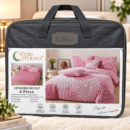 Lenjerie de pat Premium Cocolino & Catifea – Set 6 piese, Cod: PTY1