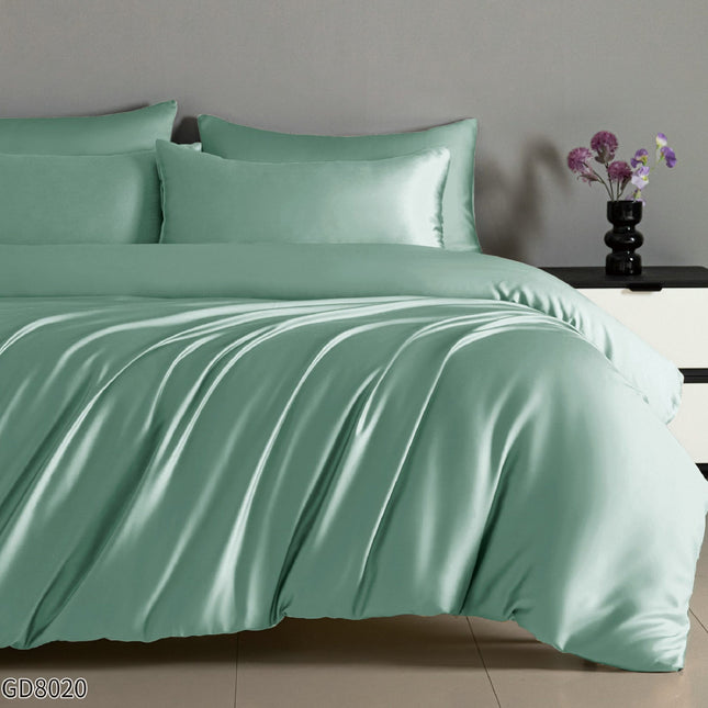 Lenjerie Luxury din Satin, 4 piese, cearșaf cu elastic, Cod: SLX19