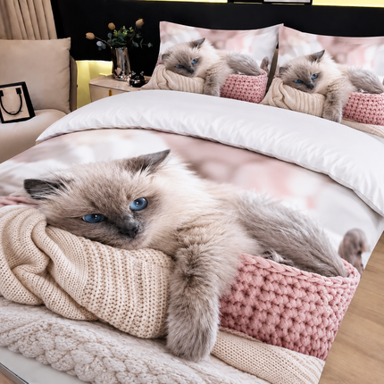 Pachet Promoțional: Lenjerie Premium 5D + Pătură Cocolino Sherpa 200×230 cm, Cod: PMS6