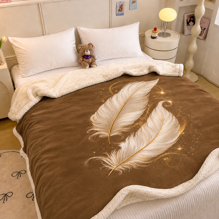 Pătură Cocolino Premium cu Blăniță Sherpa 200x230 cm, Cod: PSRN4