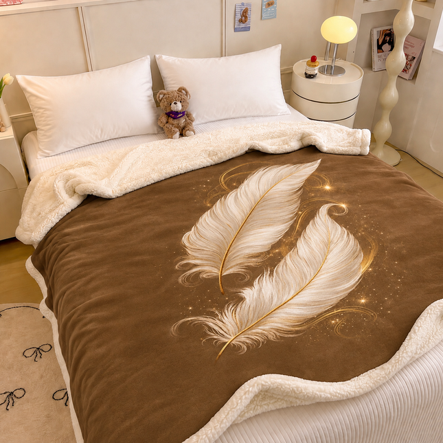Pătură Cocolino Premium cu Blăniță Sherpa 200x230 cm, Cod: PSRN4