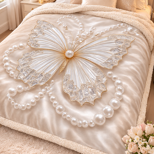 Pătură Cocolino Premium cu Blăniță Sherpa 200x230 cm – Imprimeu Mare 3D, Cod: PSRN1