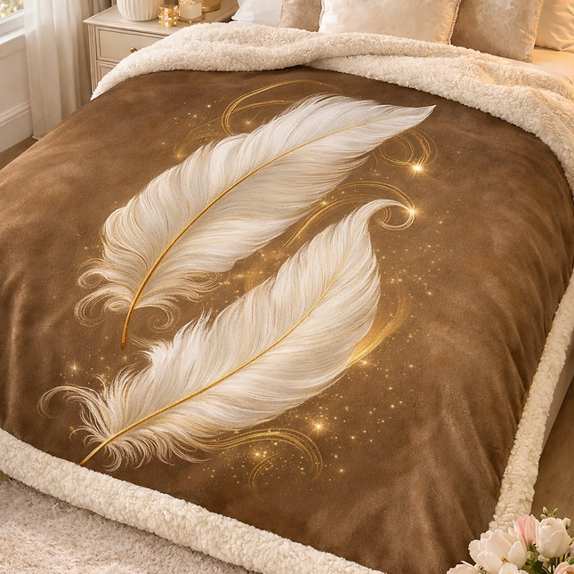 Pătură Cocolino Premium cu Blăniță Sherpa 200x230 cm – Imprimeu Mare 3D, Cod: PSRN4