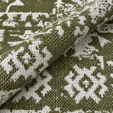 Husă pentru canapea cu model geometric, verde olive, 180 × 260 cm, Cod: PRMV2