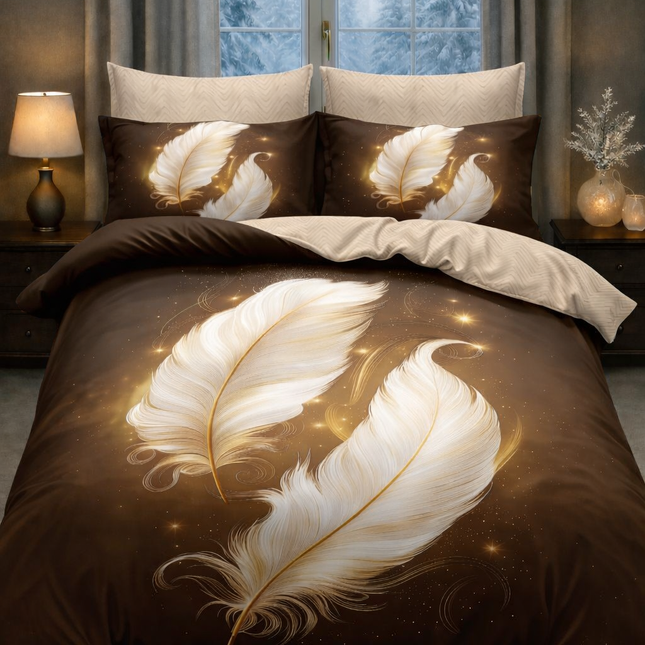 Lenjerie Premium cu efect panoramic 5D, cearșaf cu elastic, Cod: CDN-81