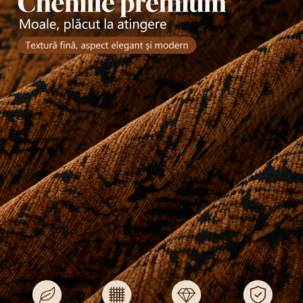 Husă pentru canapea din chenille, maro, 180 × 300 cm, Cod: PRMV7