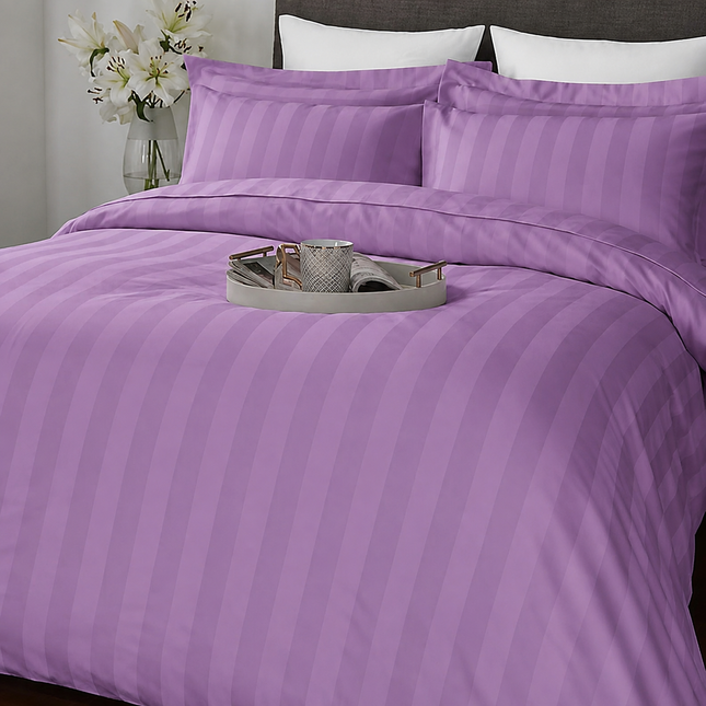Lenjerie de Lux din Damasc Finetat Deluxe cu 6 piese-cearșaf de pat cu elastic Cod: DAE4