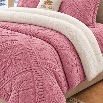 Lenjerie de Pat Cocolino cu Blăniță Sherpa – Set 4 Piese, cod: BPA51