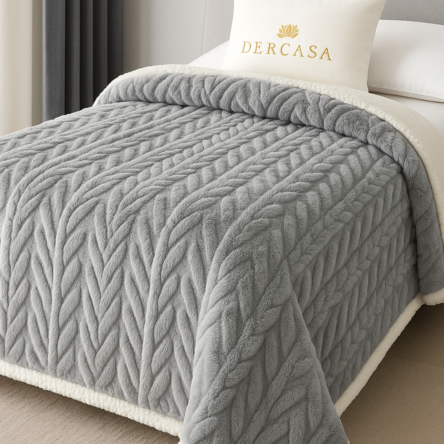 Pătură Cocolino cu Blăniță de iepure, dublă 200x230 cm cod: EXS1