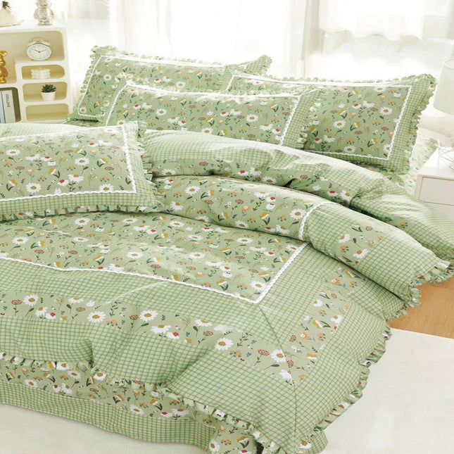 Lenjerie DELUXE din Bumbac Soft Touch cu volănașe Cod: FB42